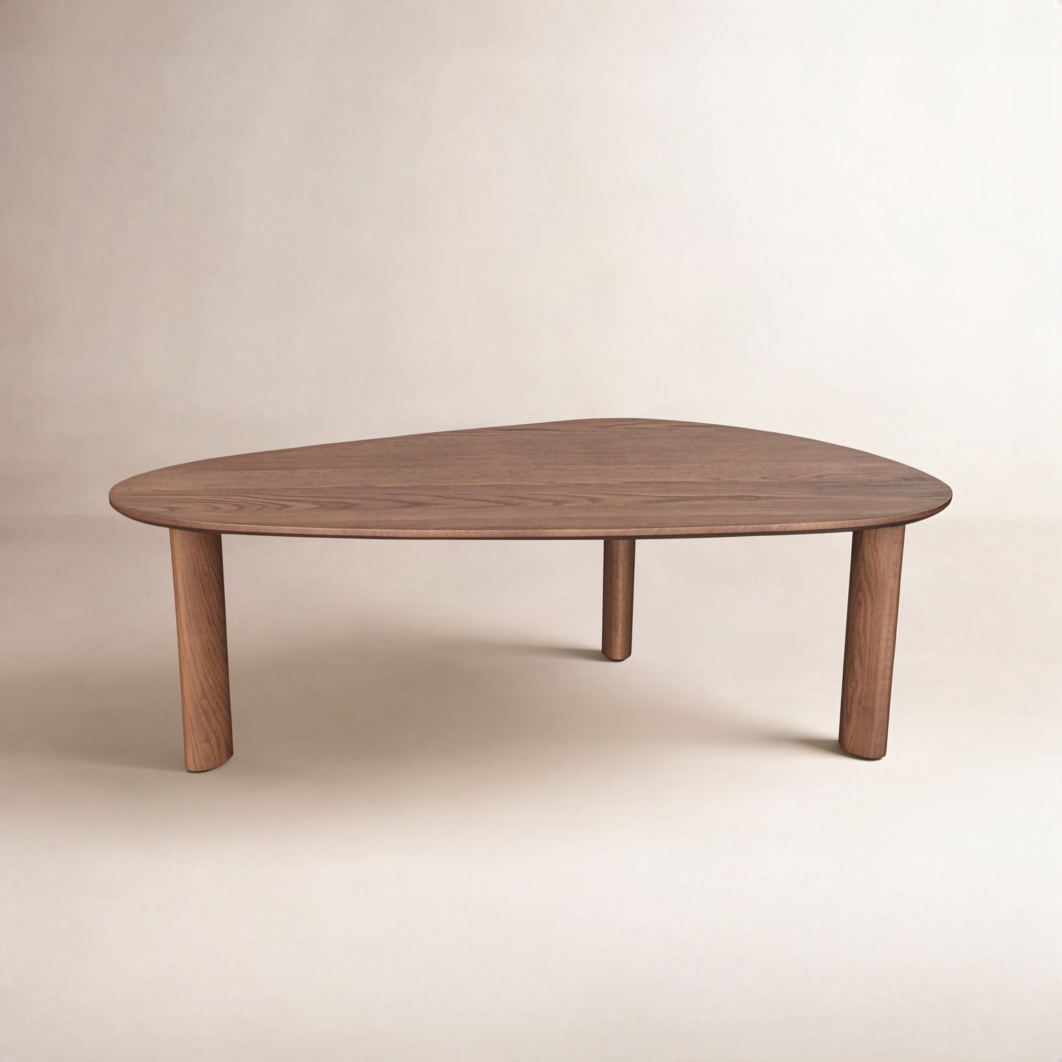 22" Oak Coffee Table, Dark Brown