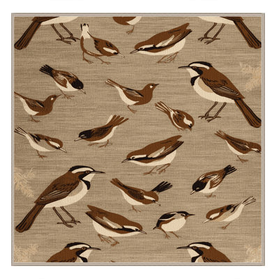Washable Eurasian Wren Birds Area Rug
