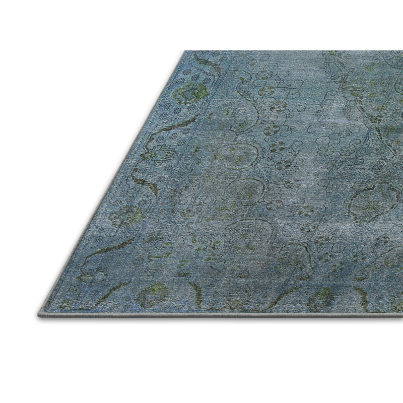 Tapis oriental bleu, Rectangle 7 pi x 9 pi