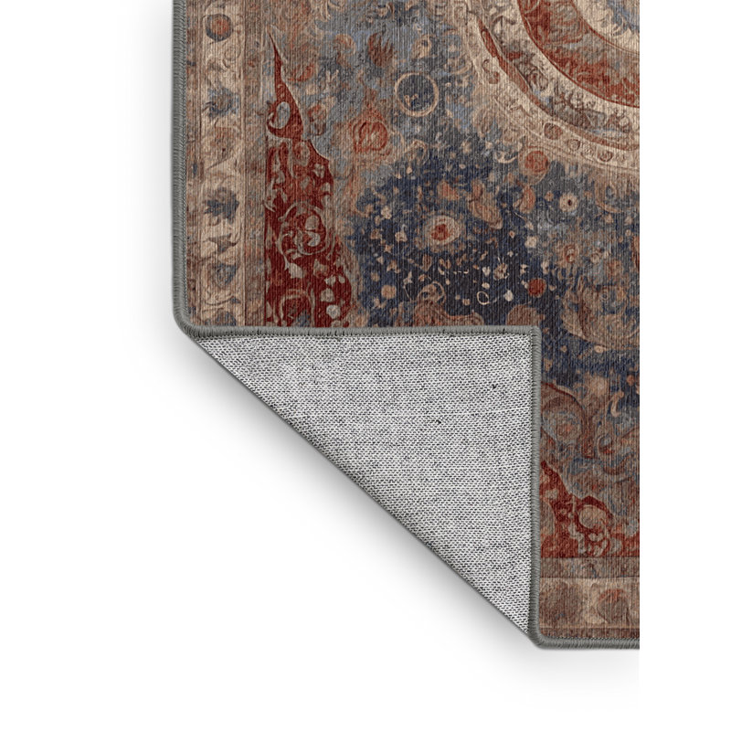Machine Washable Gray Area Rug, Square 4'