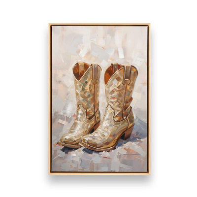Cowboy Essentials in Tan I Canvas Print