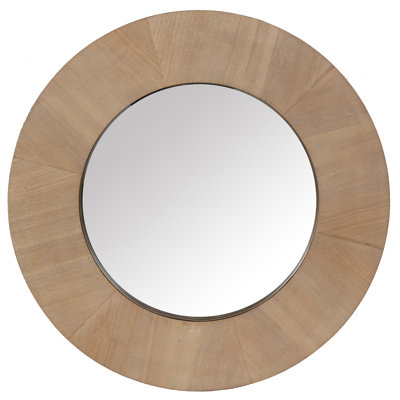 Netta Round Wood Mirror