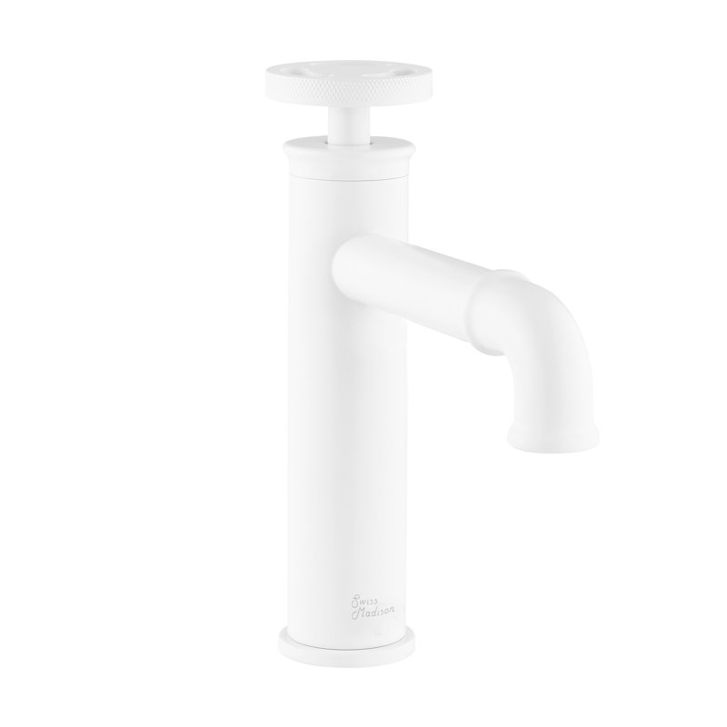 Avallon Single Hole, Single-Handle Wheel, Bathroom Faucet, Matte White
