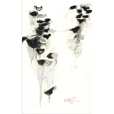 «Black and White Ballons» par Robert Robinson - peinture sur toile tendue