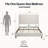 Harper Tall Headboard Upholstered Bed / 54" High Headboard / Elegant Simplicity / No Box Spring Needed / Easy Assembly / Textured Ivory Canvas-75899898
