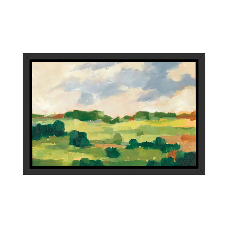 «Scattered Trees I» par Ethan Harper - reproduction, Cadre noir, H 40 po x l 60 po x 1,5 po