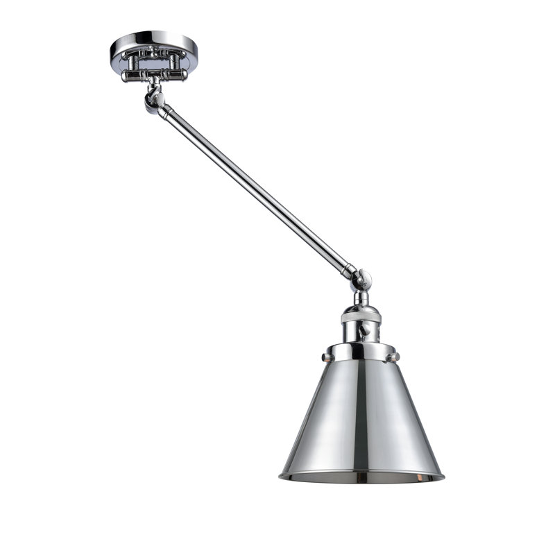 Lampe pivotante à 1 lumière à intensité variable Donovan, DEL, Chrome poli