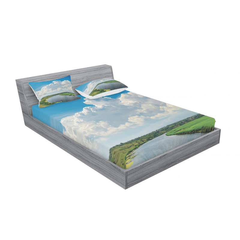 Microfiber Sheet Set, Queen Sheet Set with Fitted Sheet