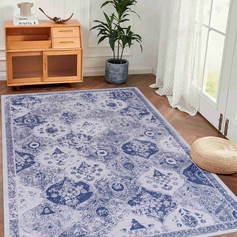 Washable Rug Area Rug, Rectangle 5' x 8'