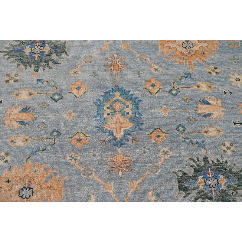 Rectangle Hand Knotted Wool Area Rug