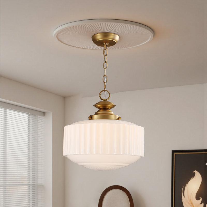 Luminaire suspendu en verre à 1 lumière à intensité variable