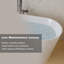 Baignoire autoportante 67 po en acrylique, baignoire autoportante, blanc brillant, drain chromé Toe-tap 67 po, certifié Cupc