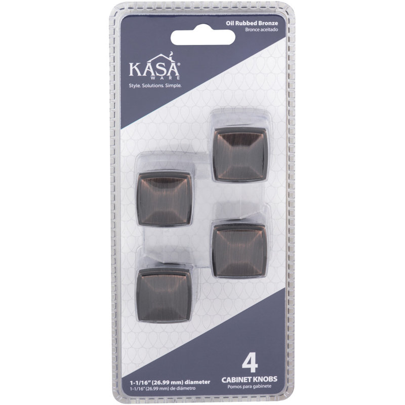 Square Knob Multipack, Brushed Oil Rubbed Bronze