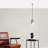 Elegant Mint Chandelier, Adjustable Height 12.6 - 47.6 Inches | Metal Body, Ø5.5 x 2.8 Inches Base Plate | 1 x E27 Socket (Max 40W) | Perfect for Living Room, Dining Room & Entryway, Stylish & Functional Lighting-1378527382-1378527383