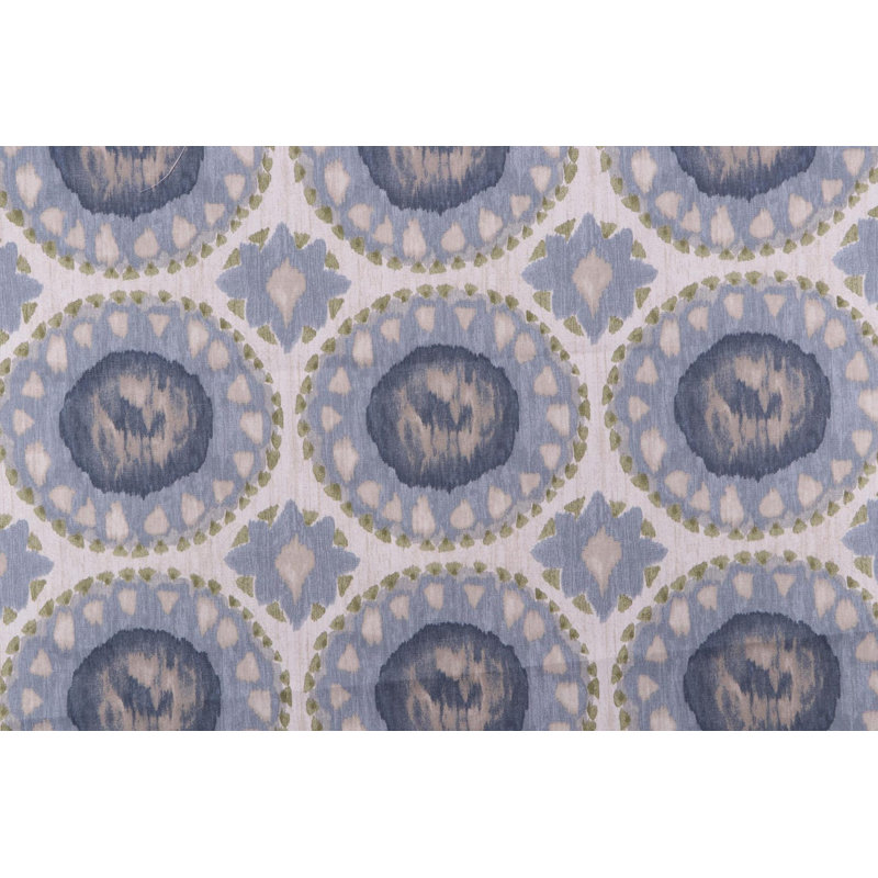 Denim Blue Medallion Damask Pillow Cover, Square 21"