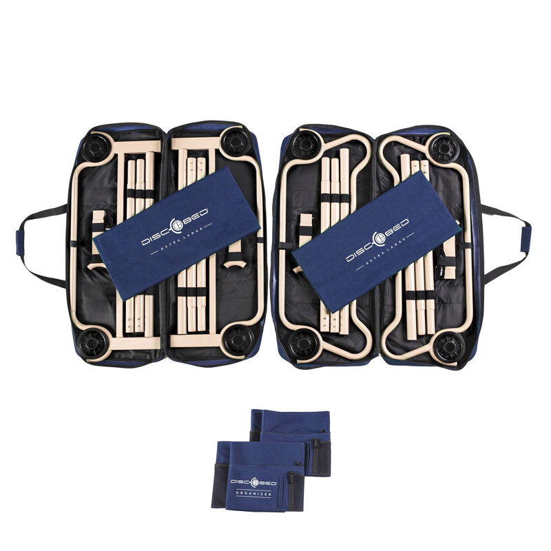 Large Disc-O-Bed Portable Double Cot, Navy