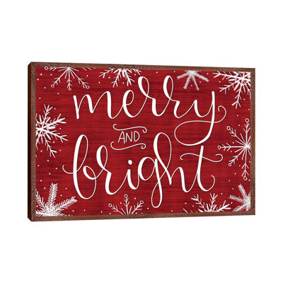 Rustic Holiday II 1 Piece Floater Frame Wall Art on Canvas