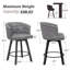 Tabouret de comptoir pivotant rembourré avec structure en métal-1927740113