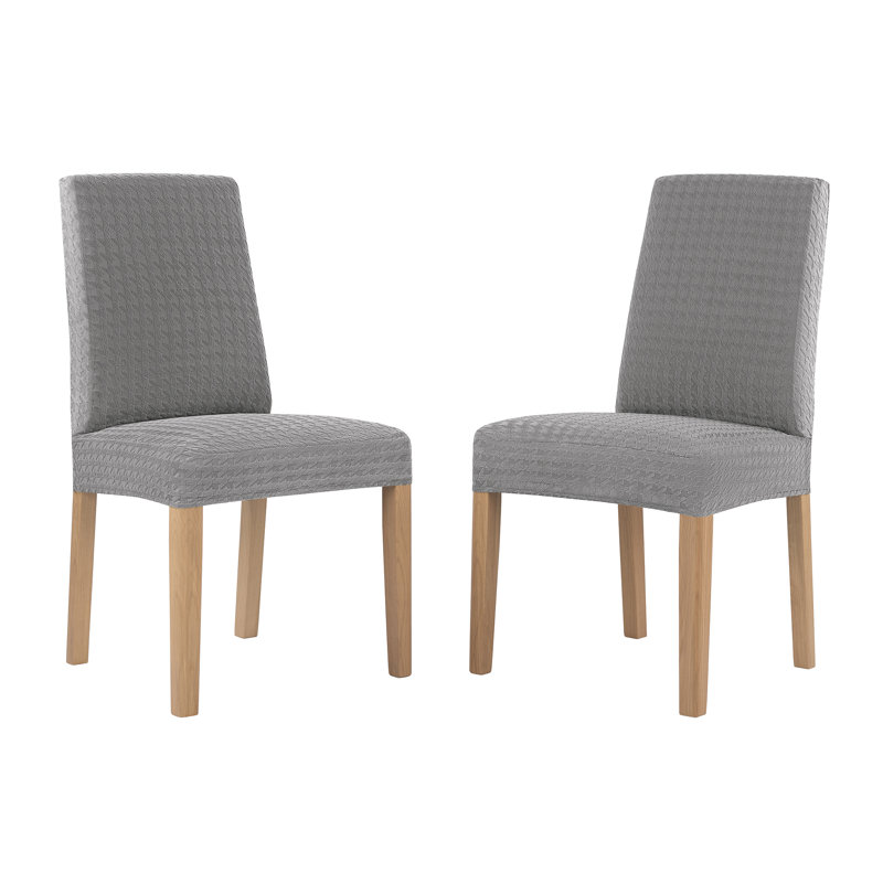 Housse pour chaise de salle à manger extensible Sparta, Polyester gris