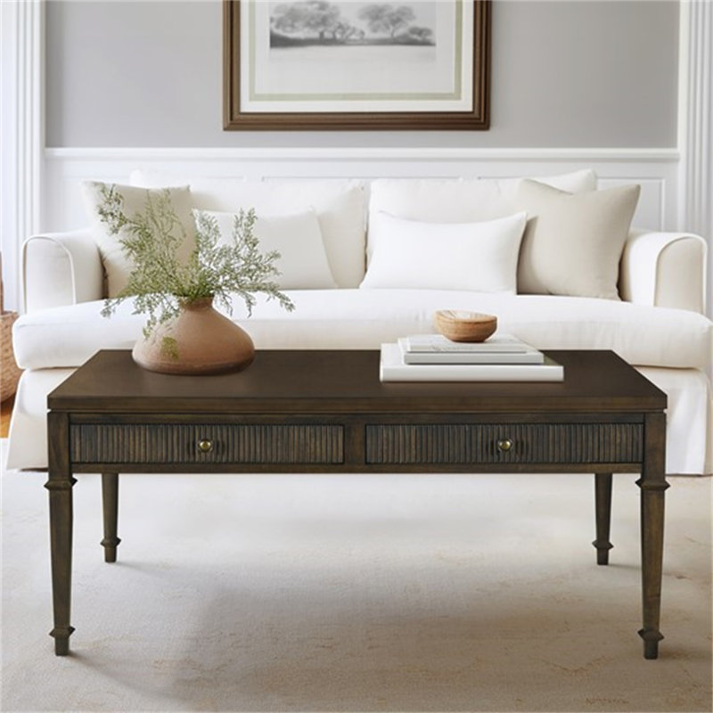 Fluted 2-Drawer Coffee Table