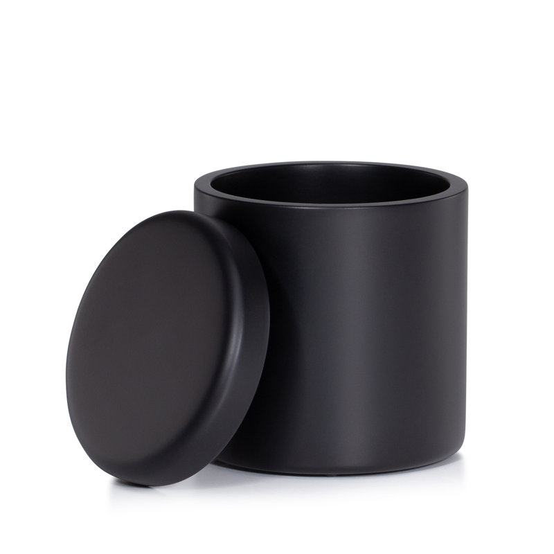 Domus Black Matte Bathroom Storage Container