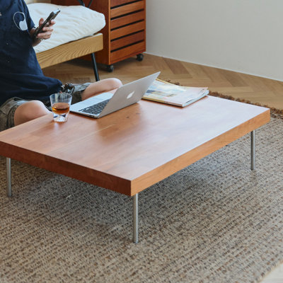Modern solid wood cherry wood end table