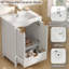 Meuble-lavabo 24 po avec lavabo combiné, meuble-lavabo moderne avec trou de robinet simple, grand espace de rangement et charnières à fermeture en douceur-680501692