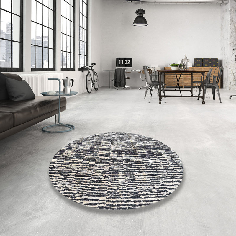 Abstract Indoor Rug, Round 7'