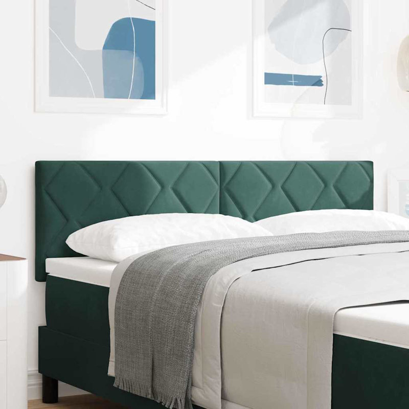Headboard, Dark Green, 78cm H x 160cm W x 7cm D