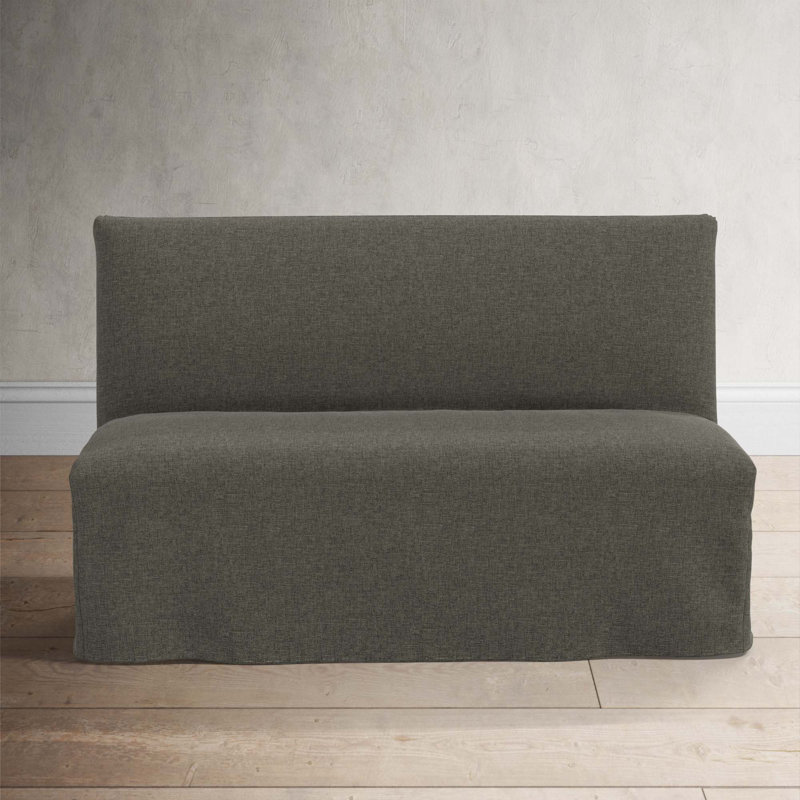Ivanka Upholstered Bench, Zuma Charcoal Textured Linen