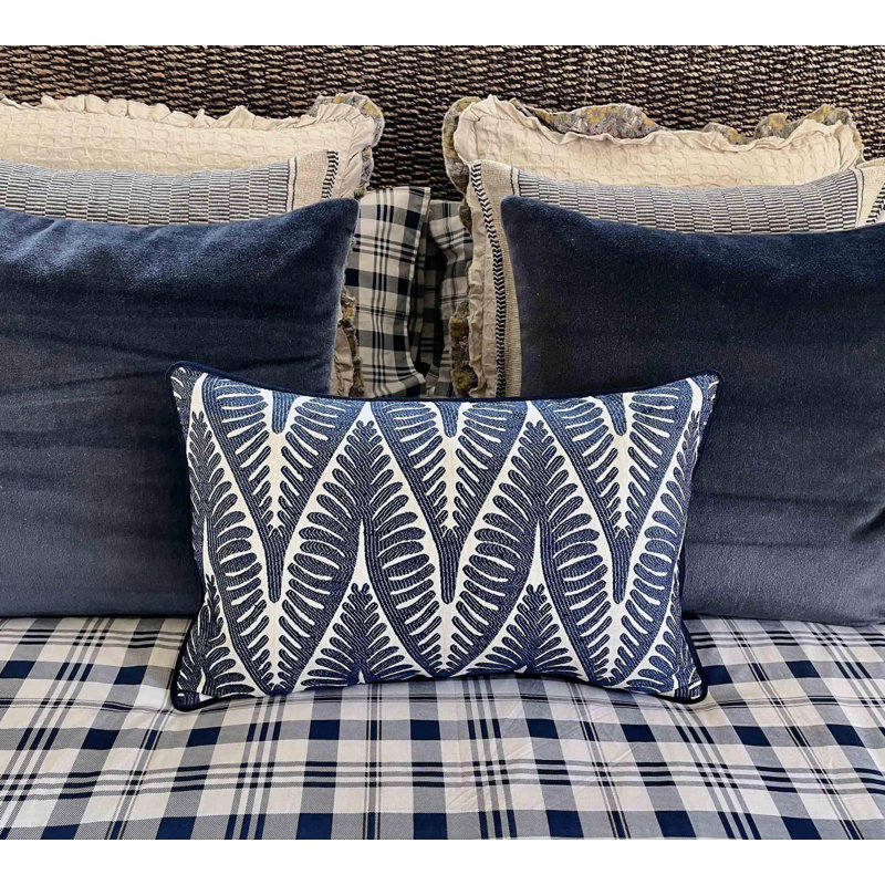 Stout Embroidered Pillow Cover & Insert 