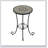 Patio Side Table with Shelf,Brown+Black