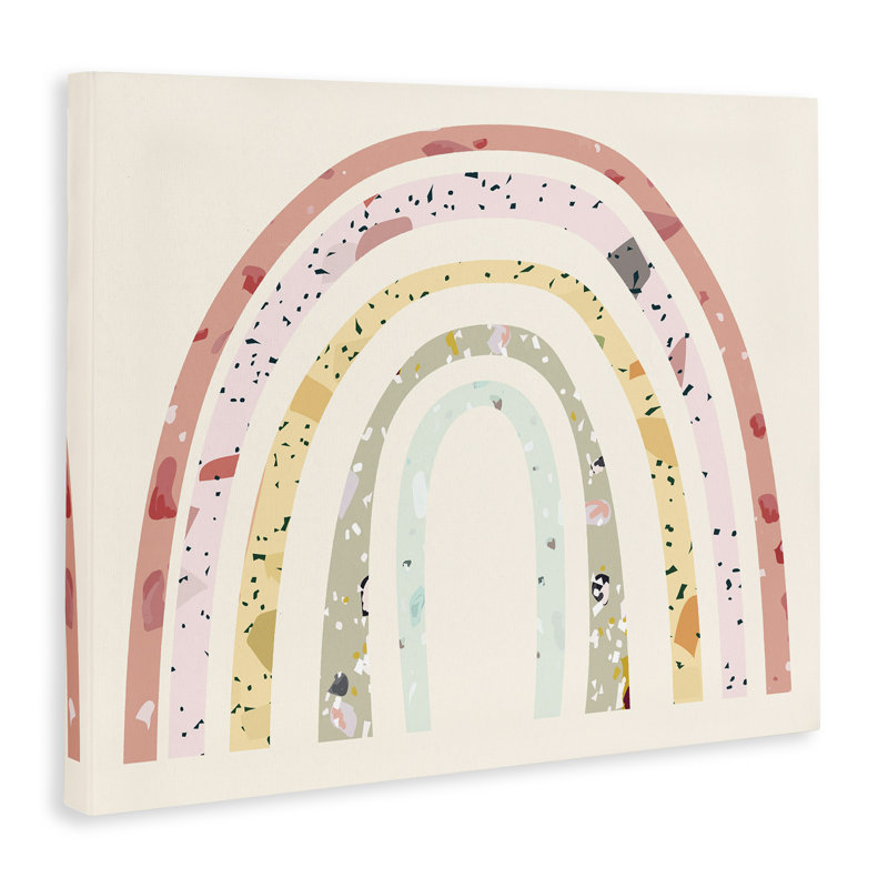 Motif abstrait pour enfants, arc-en-ciel sur art, H 30 po x l 40 po