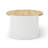 Round Accent Table, Small Coffee Table With Storage Shelf, Modern Style Table For Indoor