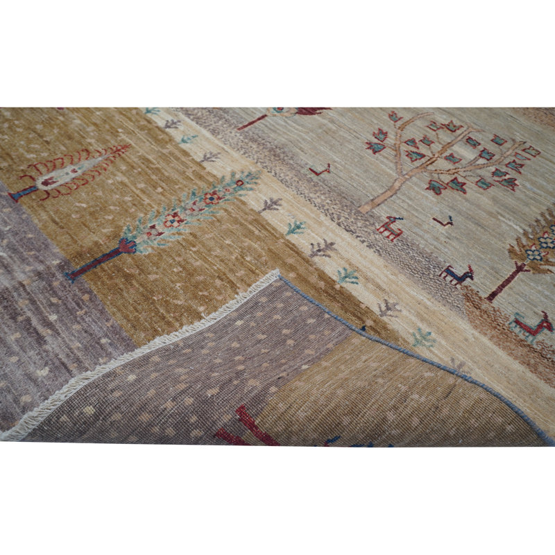 High-Quality Hand-Knotted Camel And Multi Area Rug