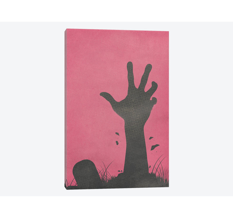 Ne pas siffler par the cemetery, impression sur toile tendue, H 24 po x l 16 po x P 1 po, Papier d'art encadré noir, Blanc
