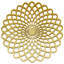 Elegant Wooden Trivet Placemats Set with Concentric Petal Cutout Design for Dining and Christmas Decor