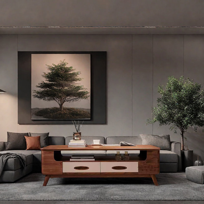 walnut luxury high-end coffee table