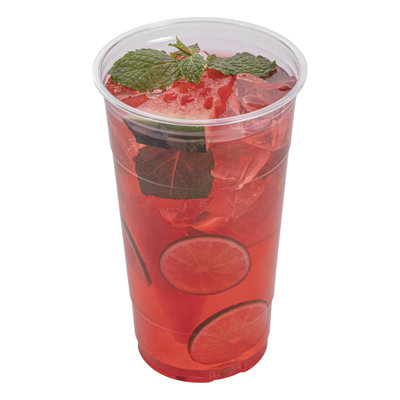 Restaurantware Plastic Cups 25 Pack of 32 oz Clear Cold Drink Cups Durable Crack-Resistant Tapered Drinkware With Rolled Rim Festival and Outdoor Event Disposable