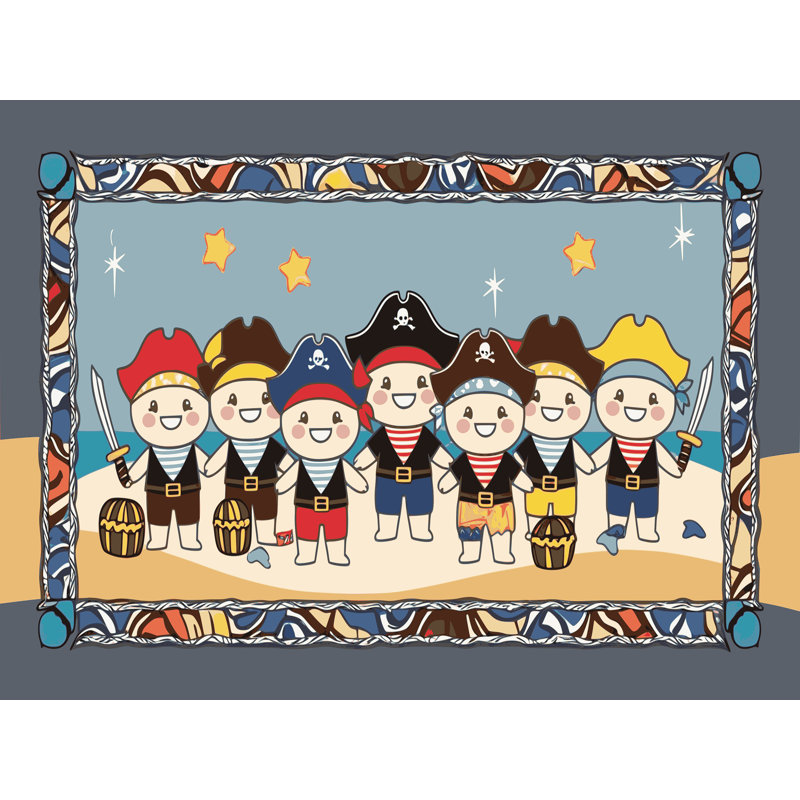 Tapis pour enfants Sunside Sails Pirates, Rectangulaire 7 pi x 10 pi
