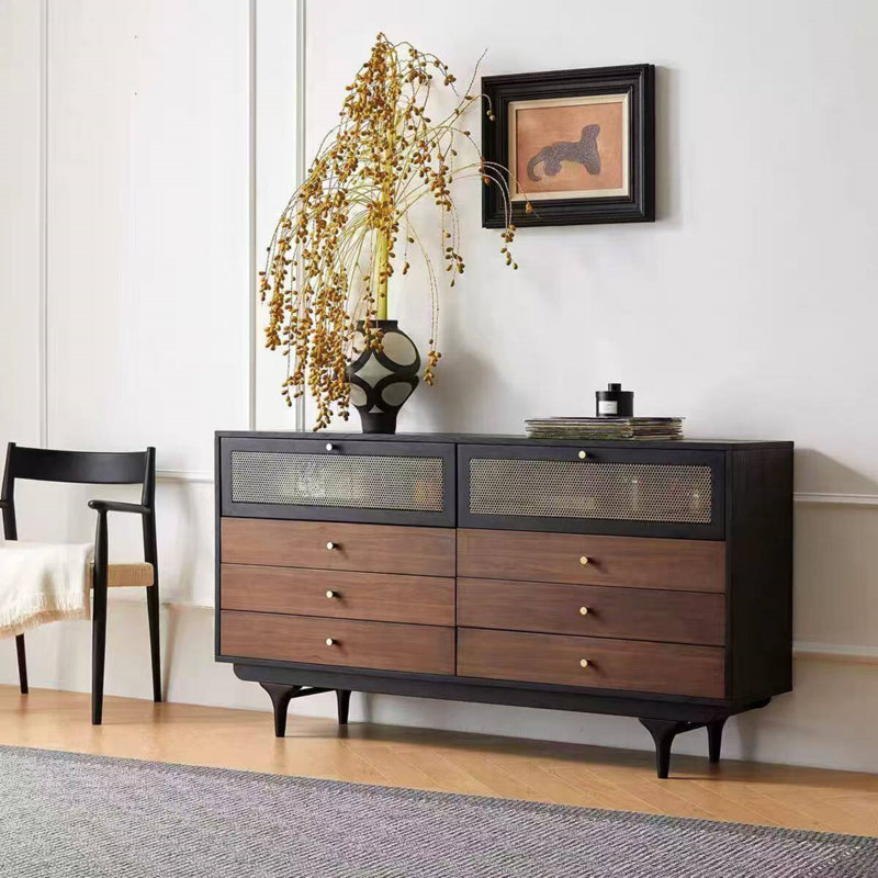 Buffet haut de gamme de style rétro, 33.46" H x 62.99" W x 15.75" D