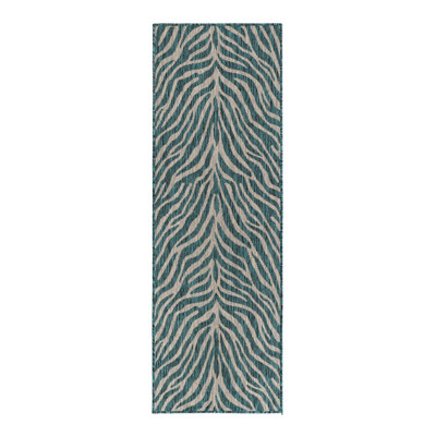 Teal Tsavo Indoor/Outdoor Safari Rug