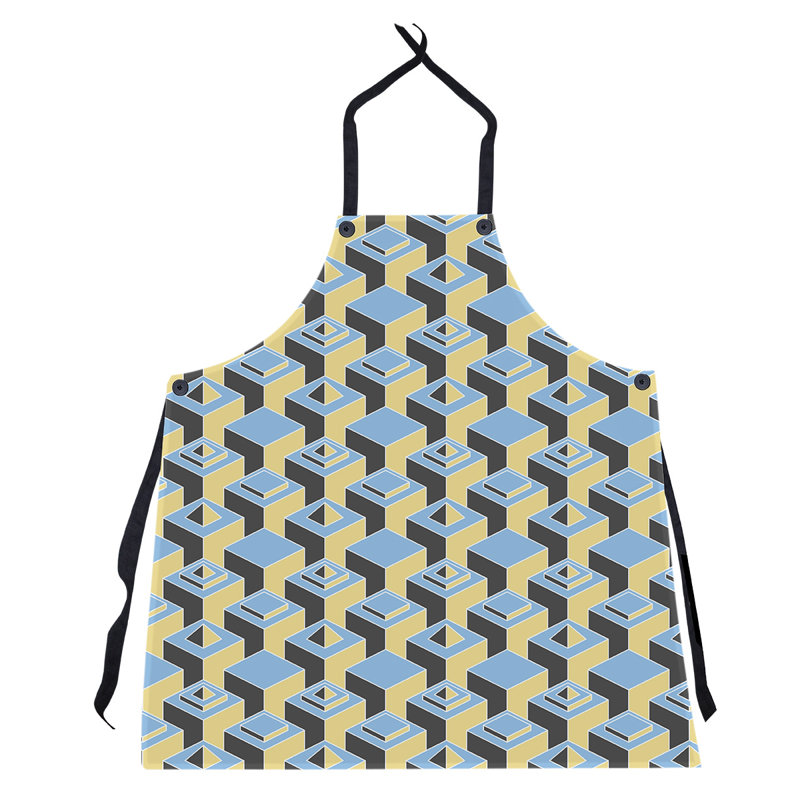 Tablier de gratte-ciels, Bleu sarcelle/jaune