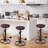 Analeesa Swivel Upholstered Adjustable Height Counter Stool with Metal Frame-993861479