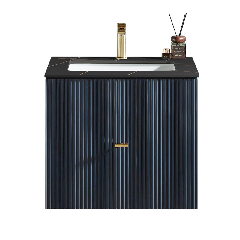 Ula 24" Dark Blue With Black Countertop, Dark Blue, Black