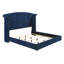 Ensemble de chambre à coucher 3 pièces Harmony Pacific Blue Eastern King avec lit à oreilles capitonné et tables de chevet assorties