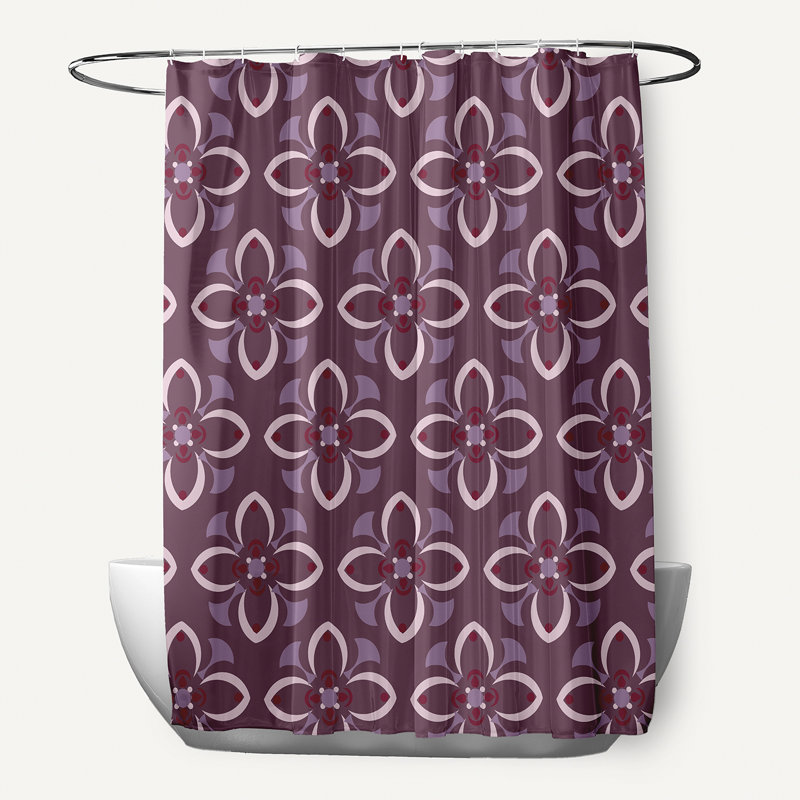Rideau de douche Katrina, Mauve / Rose