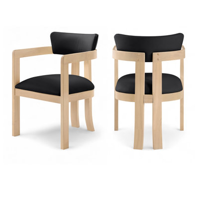 Phalan Vegan Leather Upholstered Dining Arm Chair