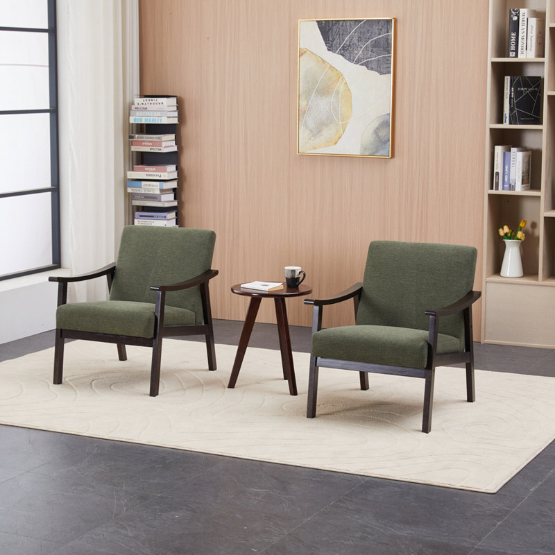 Fauteuil moderne d'inspiration médiévale avec dossier haut, Vert antique