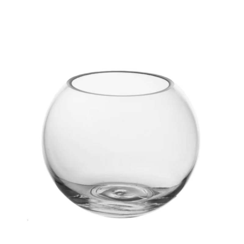 Bol à poisson en verre transparent, H 10 po x l 10 po x P 10 po
